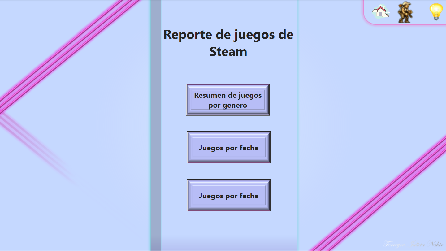 Portada de reporte Juegos de Steam