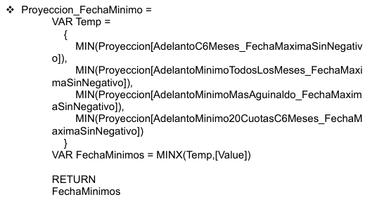 Medidas para calcular el mejor escenario